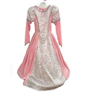 Elegant Pink Princess Costume with Crown for Kids